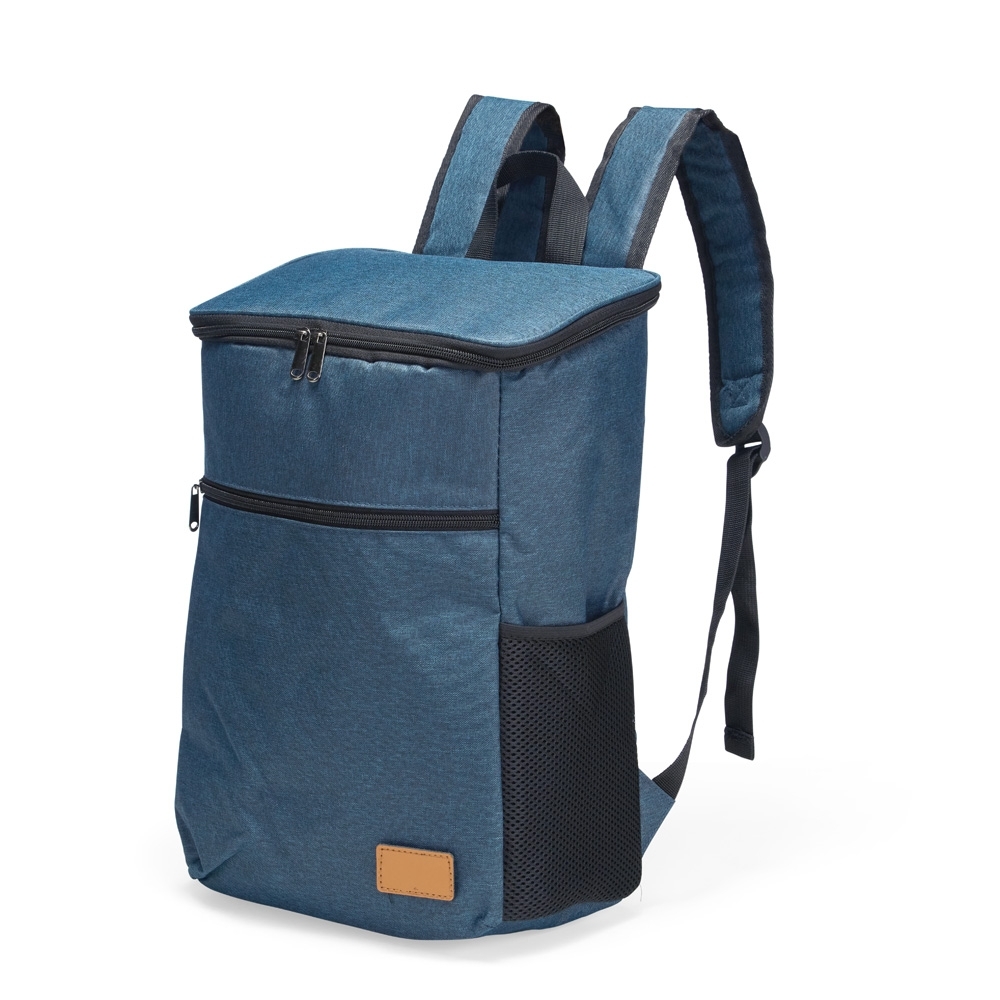 Mochila térmica Personalizada 18 litros em poliéster catiônico 300D resistente à água com compartimento térmico em PEVA atóxico