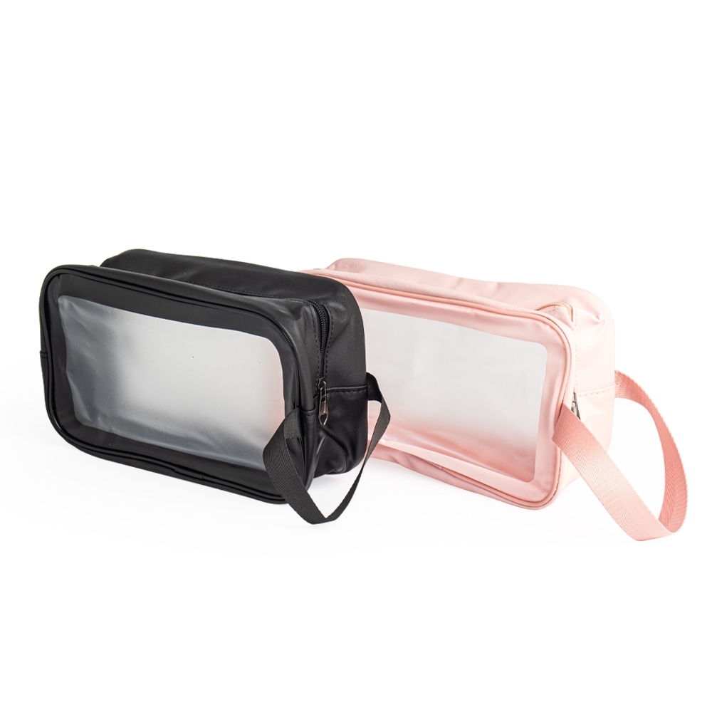 Nécessaire Impermeável em PVC e PU com Alça Lateral Personalizada