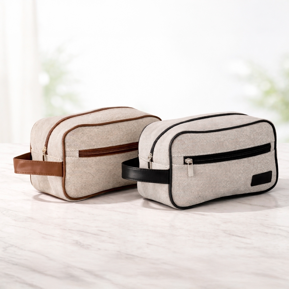 Nécessaire Personalizada em Lona com Zíper, Bolsos Internos e Alça Lateral