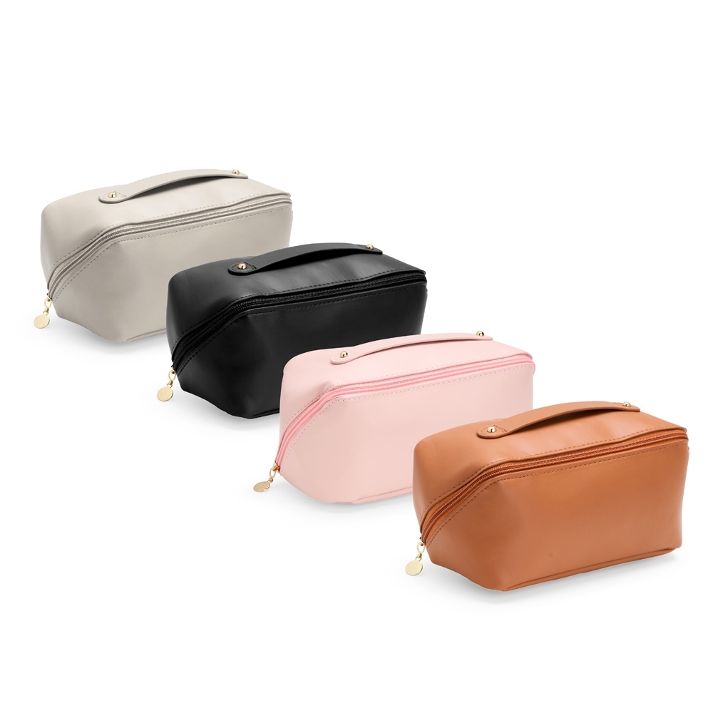 Nécessaire PU Abertura 180° Estilo Concha Personalizada