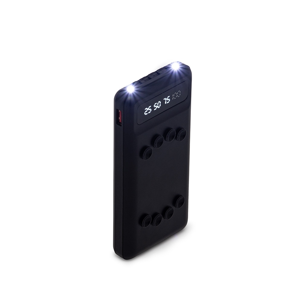 Carregador Power Bank Personalizado 10.000mAh com Lanternas, Display e Ventosas
