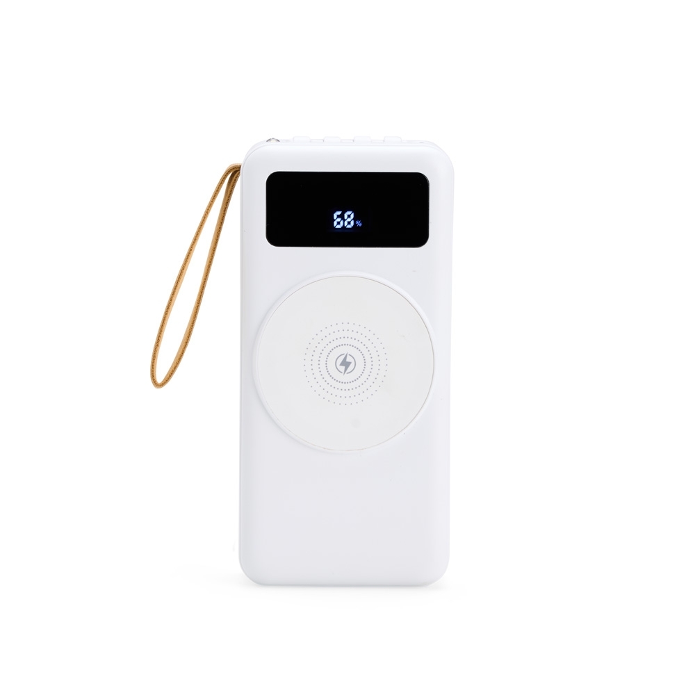 Power Bank Personalizado 20.000mAh com Indução e Cabos Integrados
