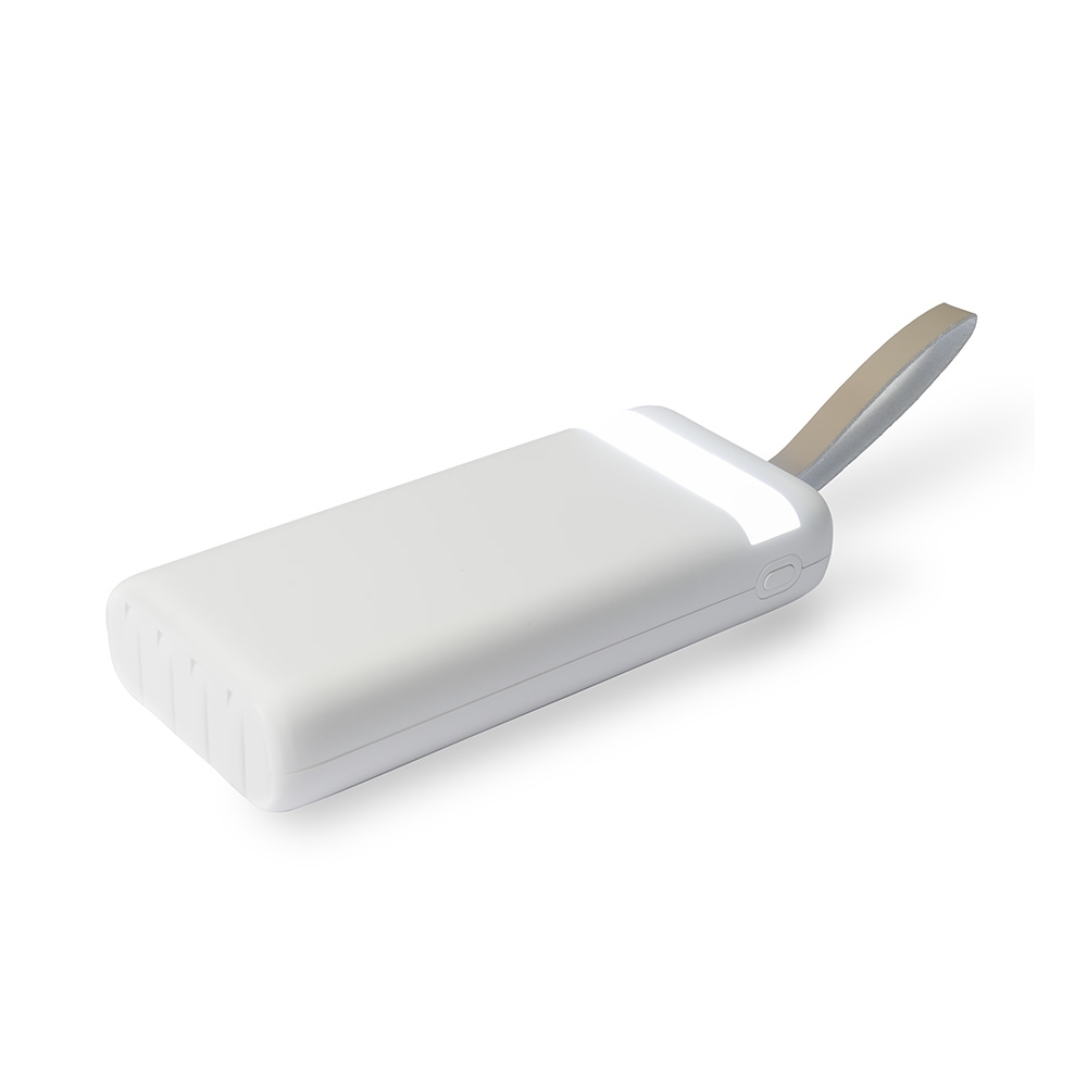 Power Bank Personalizado 20.000mAh com Display LED, Lanterna e Cabos Integrados