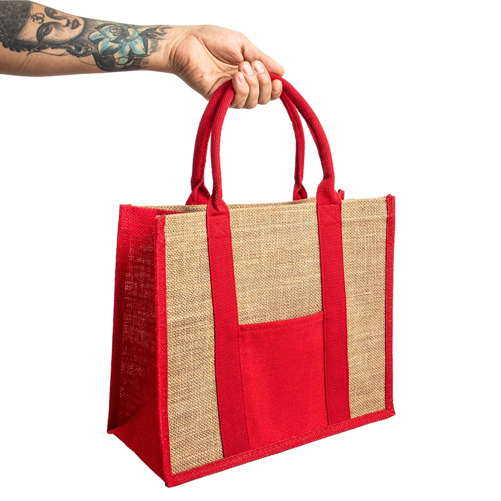 Sacola de Linho Personalizada 30 x 36,5 cm com Alças Costuradas