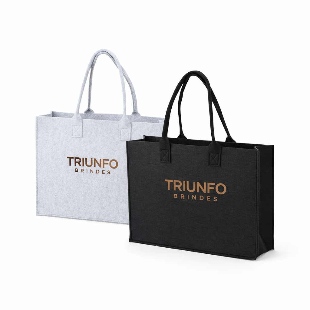 Sacola Personalizada de Feltro 30 x 40 cm com Alças Internas