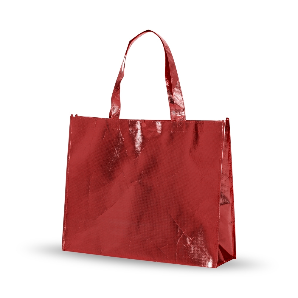 Sacola TNT Personalizada Metalizada 35 x 45,5 cm com Botão