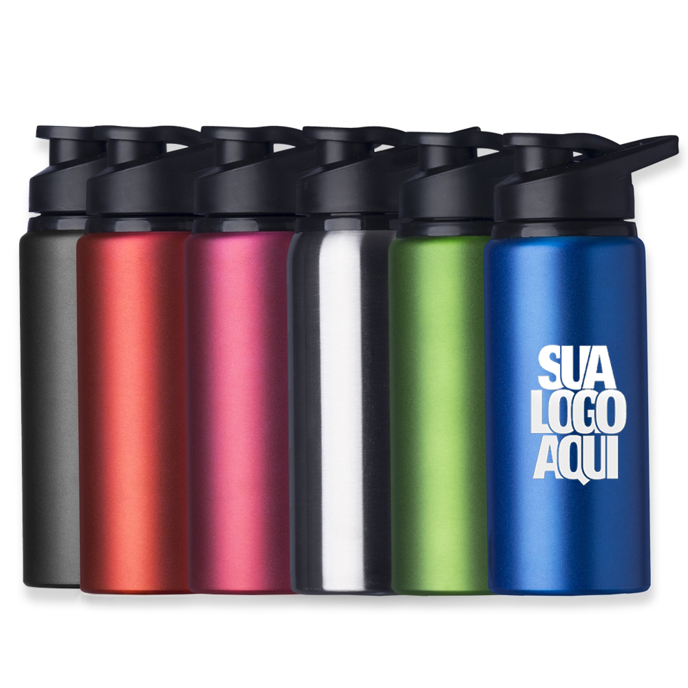 Squeeze Alumínio 650ml Personalizado com Tampa Protetora