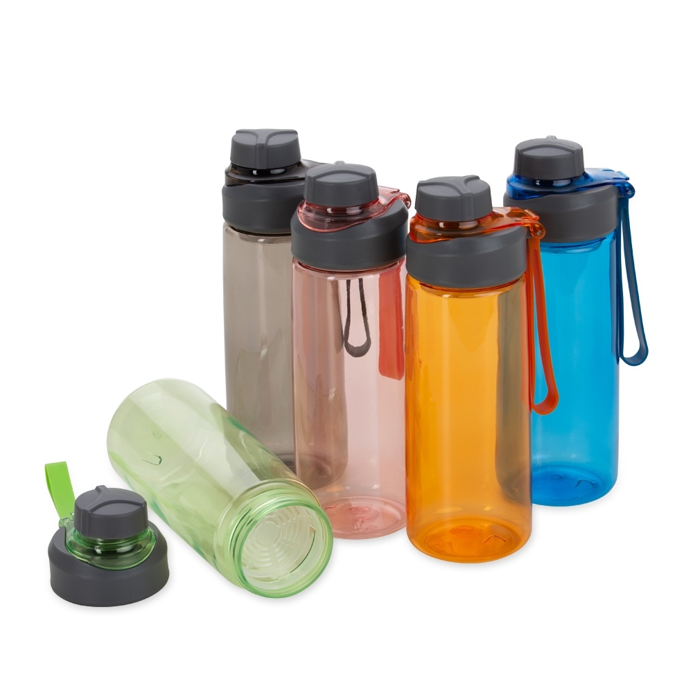 Squeeze Plástico 700ml Personalizado com Peneira e Alça de Silicone